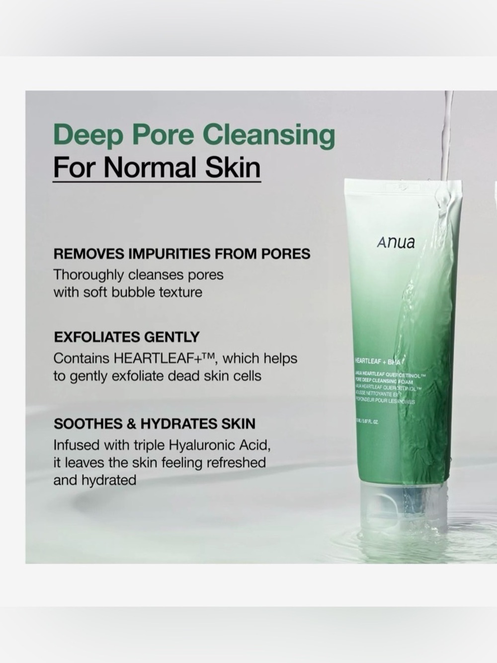 Anua Heartleaf Cleansing Foam - Korean Skin Care - Picture 11 of 11